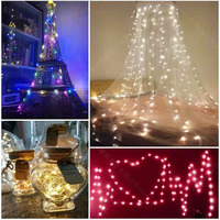 2/3 sztuk bajkowe oświetlenie LED drut miedziany girlanda żarówkowa Led światła lampa zewnętrzna boże narodzenie wieniec na nowy rok Wedding Party Decoration 4